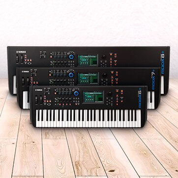 New Yamaha ModX+ Synths. A.W.M.2 and F.M.-X engines with added sounds and memory for enhanced audio creation. Shop Now