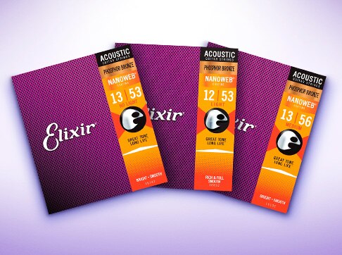 Fifteen percent off Elixir phosphor bronze. Save on acoustic guitar strings with durable Nanoweb coating. Now thru Oct. twenty fifth. Shop now