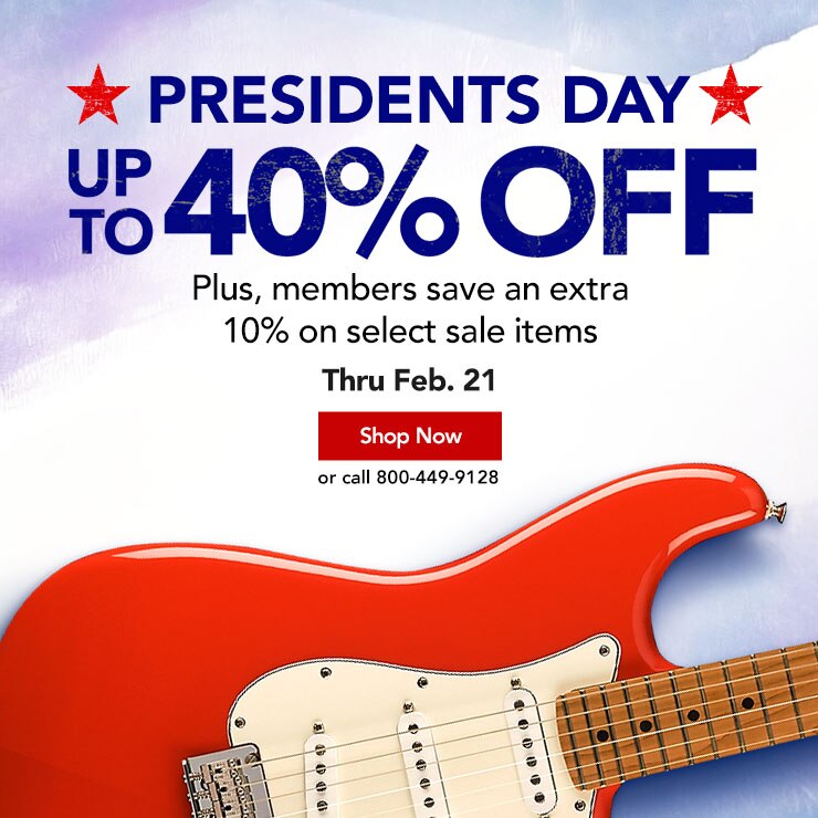 Presidents Day. Up to forty percent off. Plus, members save an extra ten percent on select sale items. Thru Feb. twenty first. Shop Now