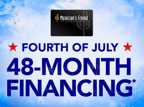 Fourth of July forty eight month financing on qualifying brand Platinum Card purchases of four hundred and ninety nine dollars  thru July seven.