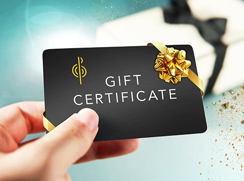 Your Go To Gift for Any Musician. Treat them to exactly what they want with a gift certificate. Shop Now