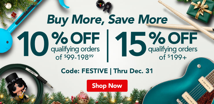 Festive coupon, up to fifteen percent off orders over ninety nine dollars. Use code festive.