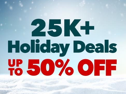twenty-five thousand plus holiday deals. Up to fifty percent off. Save on gifts for all musicians