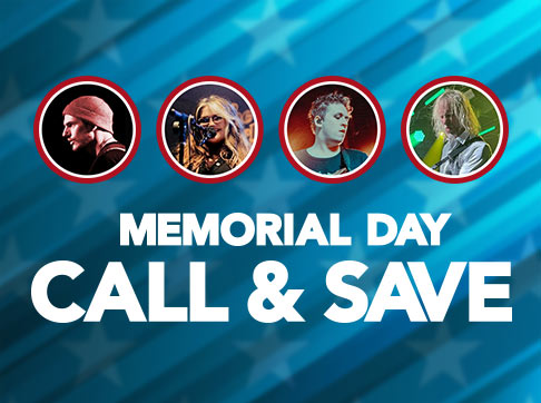 Memorial Day Call and Save. Give us a ring for phone only discounts. Thru May twenty eight. Call eight hundred four four nine nine one two eight.