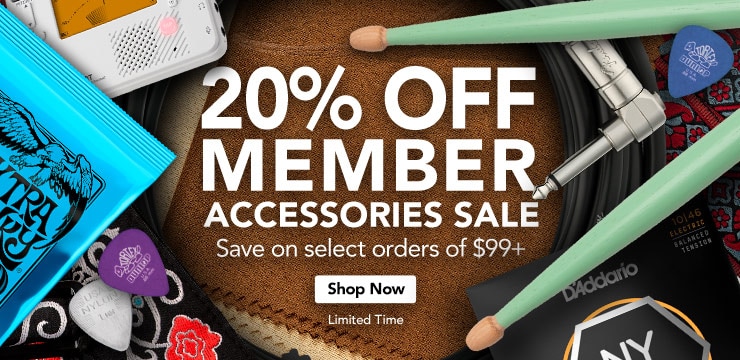 Twenty percent off member accessories sale. Shop now