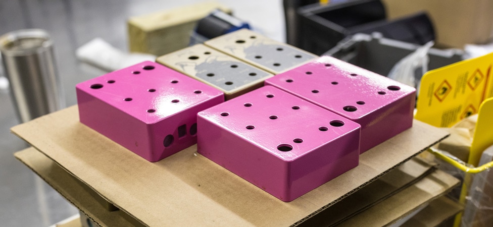 Empty Pedal Cases at EarthQuaker Devices in Akron, Ohio (Photo by Tim Fitzwater)