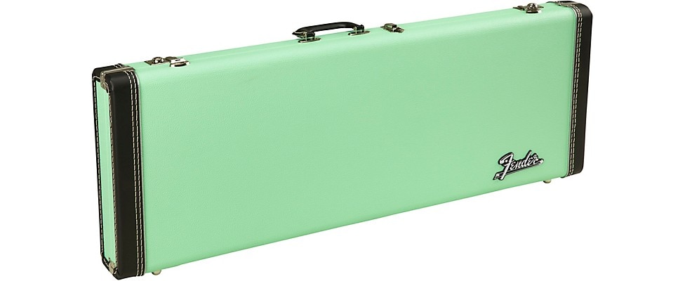 Fender Limited Edition Legacy Series Guitar Case Seafoam Green Grey Plush