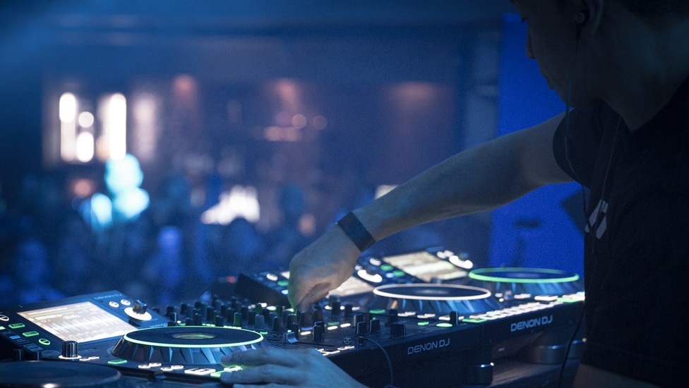 Laidback Luke on-stage at Exchange LA