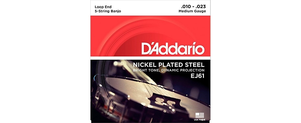 D’Addario Nickel Plated Steel Banjo Strings