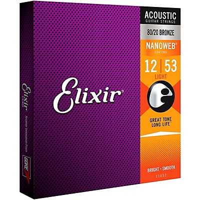 Elixir Nanoweb Light Acoustic Guitar Strings