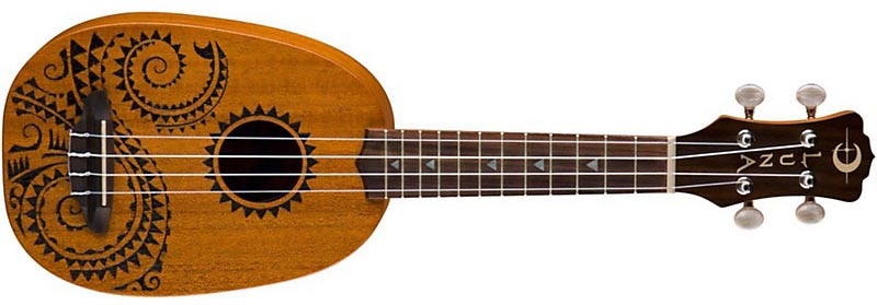 Luna Tattoo Pineapple Soprano Ukulele Mahogany