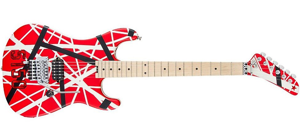 The EVH Striped Series 5150 Electric Guitar with maple neck and fingerboard