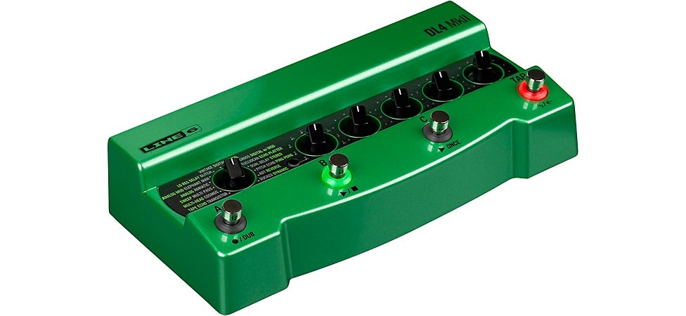 An angled view of the Line 6 DL4 MkII Delay Pedal