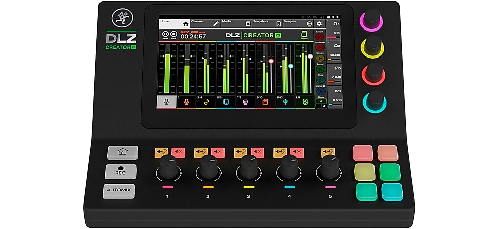 Mackie DLZ Creator XS Compact Adaptive Digital Mixer for Podcasting and Streaming