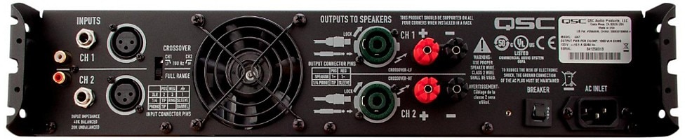 QSC GX5 Power Amp Rear Panel